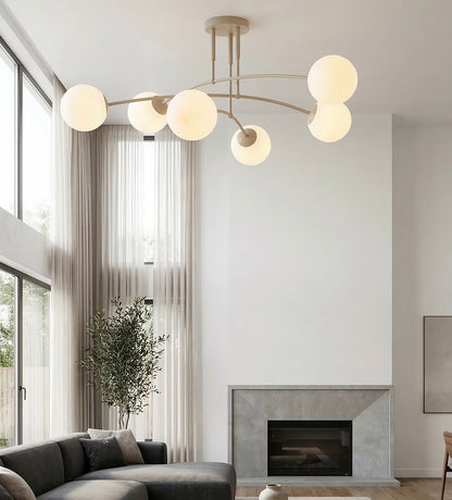 Nails 6 ceiling lamp mocha/opal