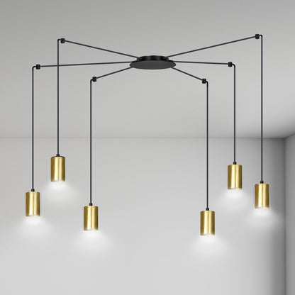 Traker 6 pendant light black/gold