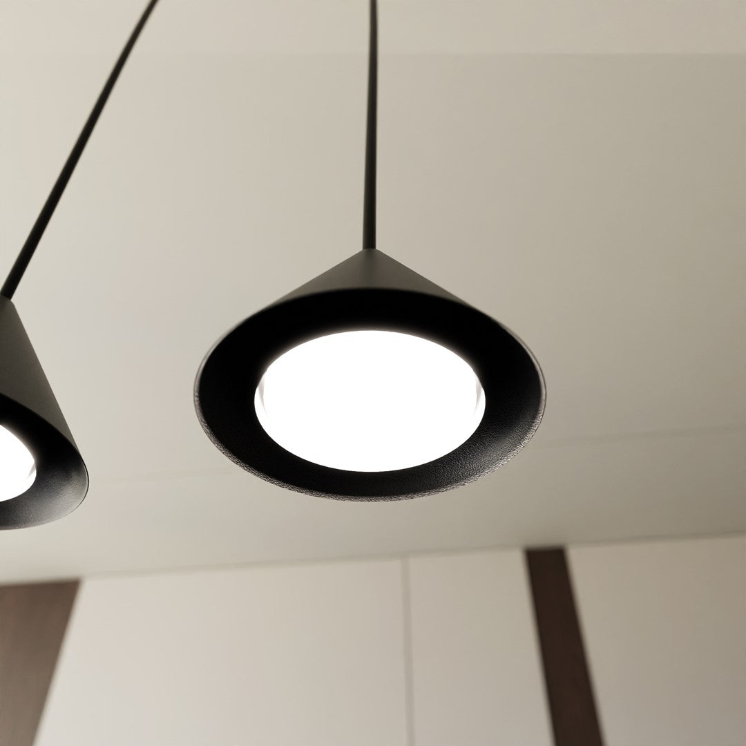 Elit 6 pendant light black/gold