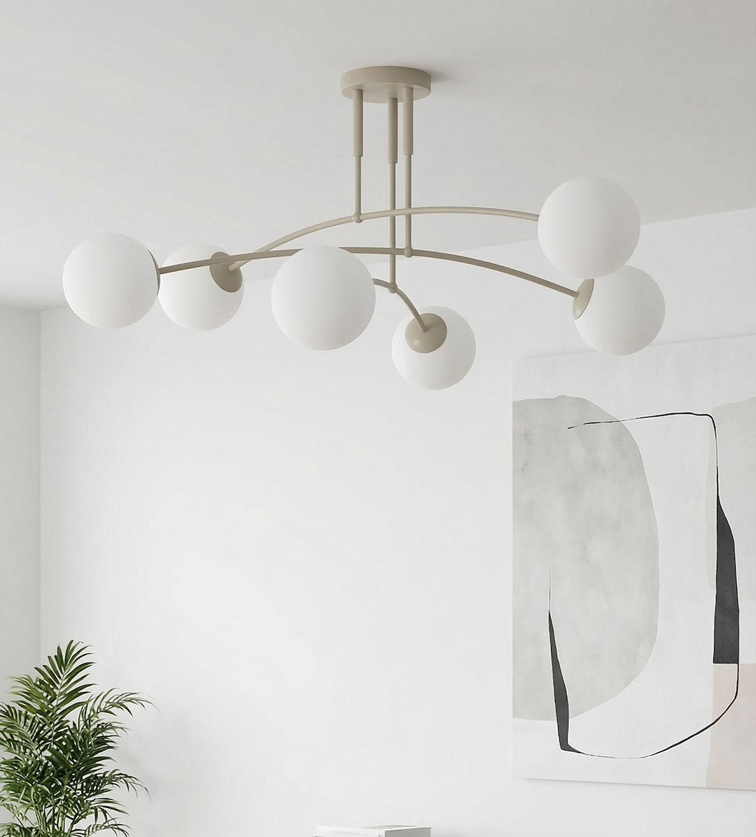 Nails 6 ceiling lamp mocha/opal