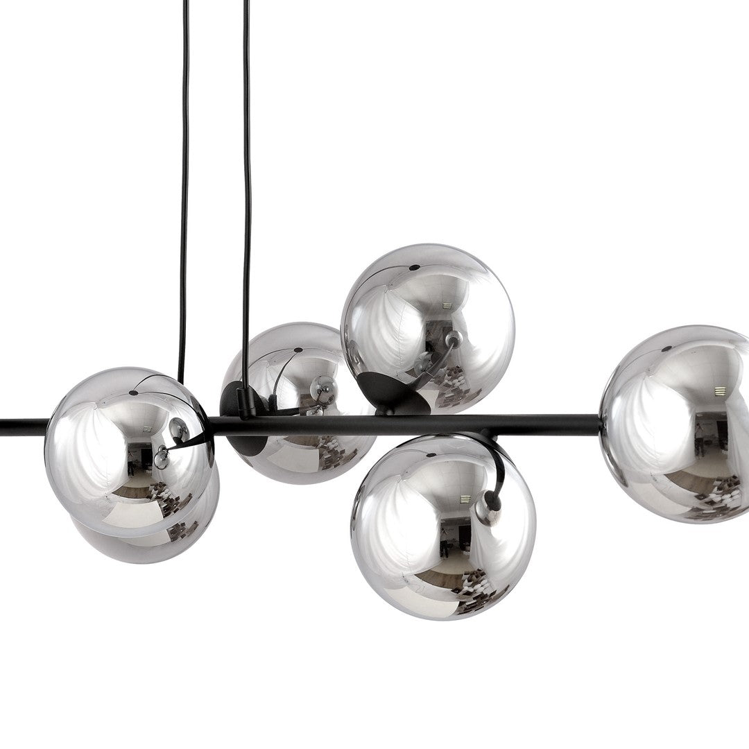 Rossi 6 pendant light black/graphite