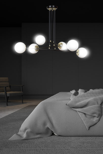 Ognis 6 pendant light black