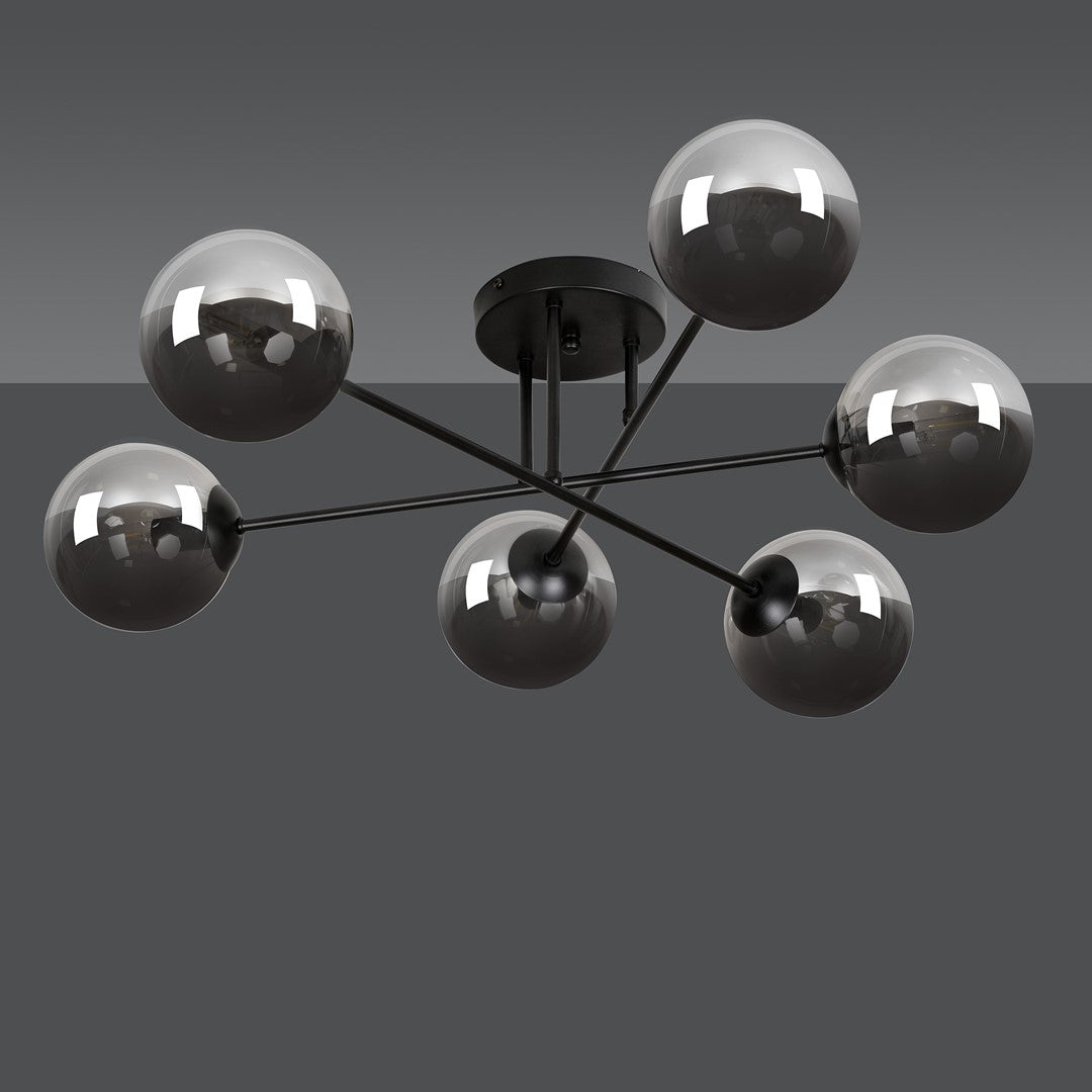 Brendi 6B ceiling lamp black/graphite
