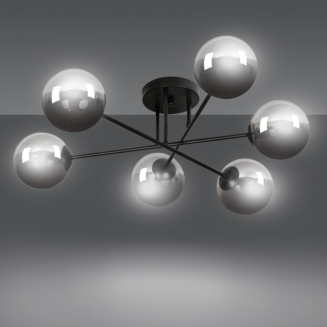 Brendi 6B ceiling lamp black/graphite