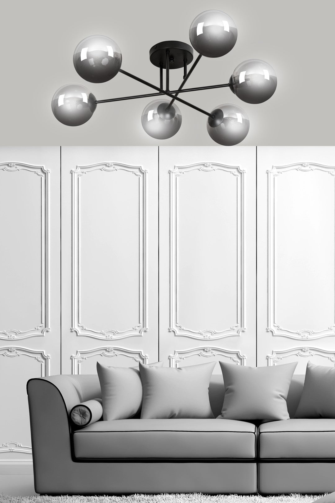 Brendi 6B ceiling lamp black/graphite