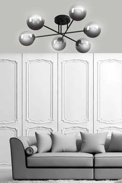 Brendi 6B ceiling lamp black/graphite