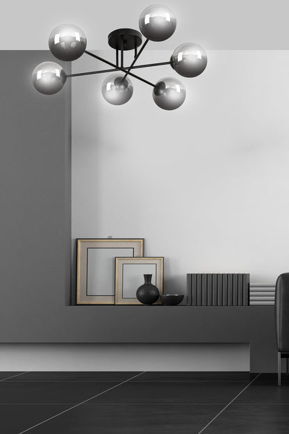 Brendi 6B ceiling lamp black/graphite