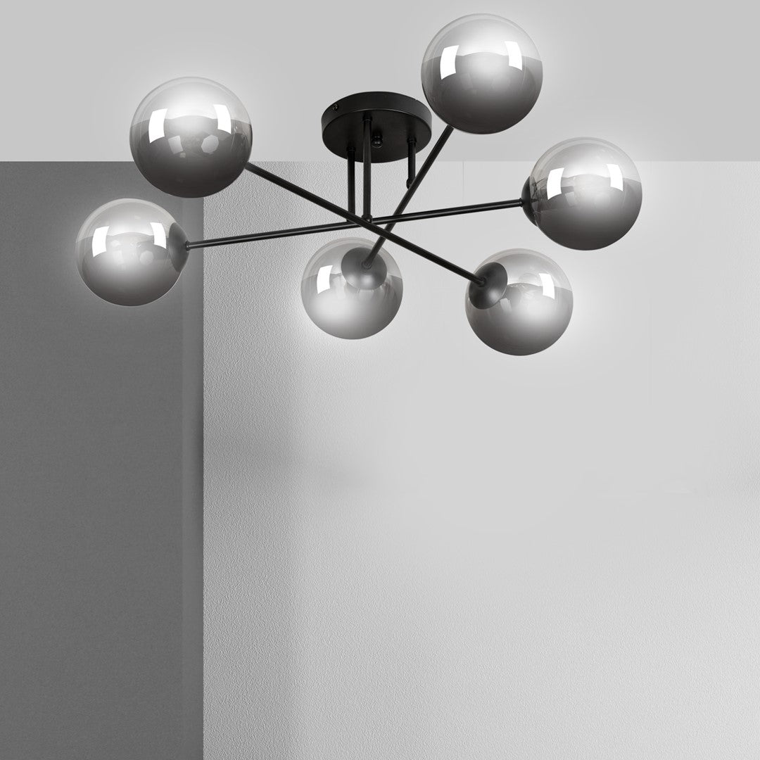 Brendi 6B ceiling lamp black/graphite