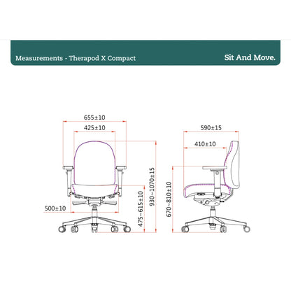 Sit And Move Therapod X Compact Lysegrå - Kontorstol Uldfilt Fenice