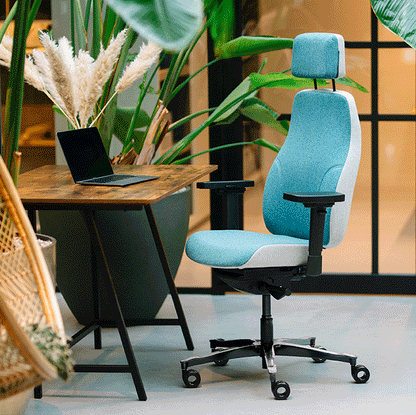 Sit And Move Therapod X2 Oliven - Kontorstol Facet Uld Oliven/Askgrå