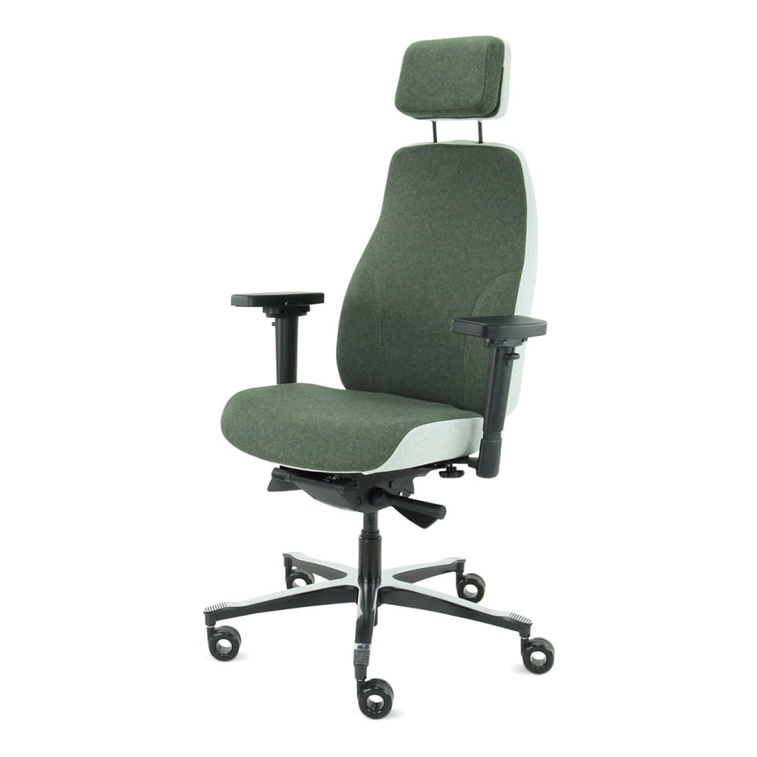 Sit And Move Therapod X2 HR Headrest Olive - Office Chair Facet Wool Olive/Ash Grey