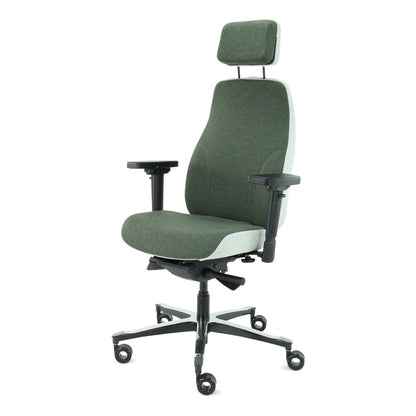 Sit And Move Therapod X2 HR Headrest Olive - Office Chair Facet Wool Olive/Ash Grey