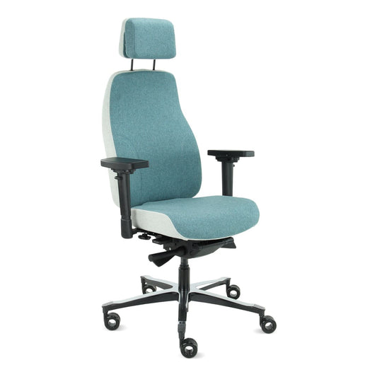 Sit And Move Therapod X2 HR Headrest Azure - Office Chair Facet Wool Azure/Ash Grey
