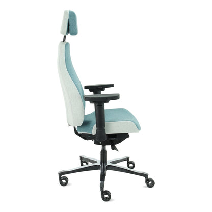 Sit And Move Therapod X2 HR Hovedstøtte Azur - Kontorstol Facet Uld Azur/Askgrå