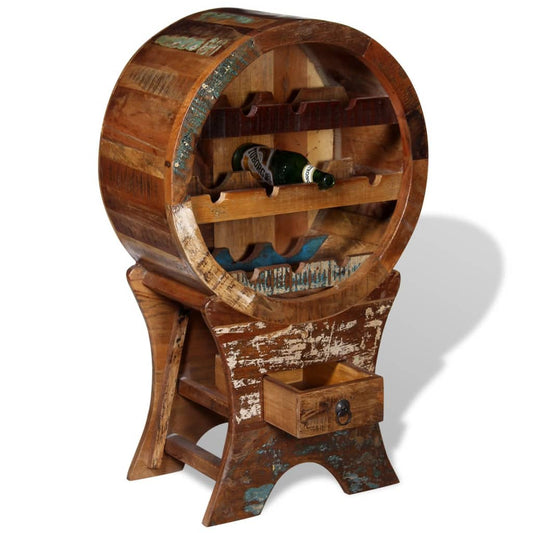 Vinreol Til 10 Flasker Massivt Genbrugstræ