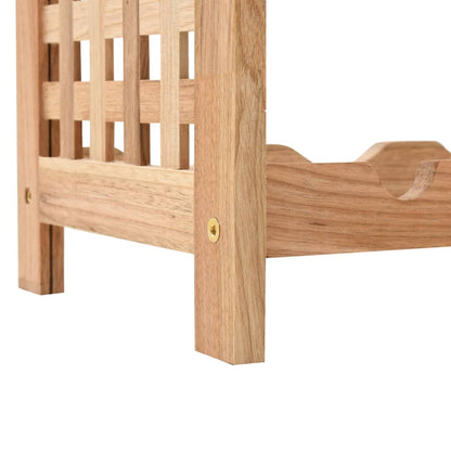 Vinreol Til 25 Flasker 63X25X73 Cm Massivt Valnøddetræ
