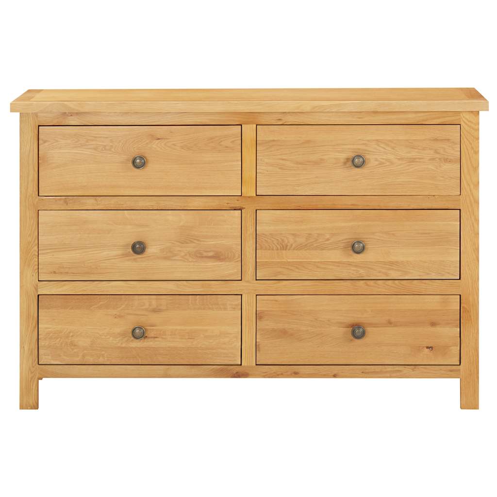 Kommode 105X33,5X73 Cm Massivt Egetræ