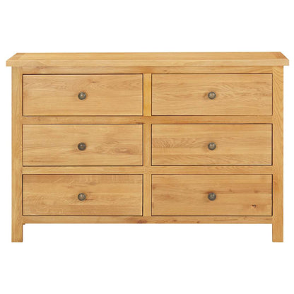 Kommode 105X33,5X73 Cm Massivt Egetræ