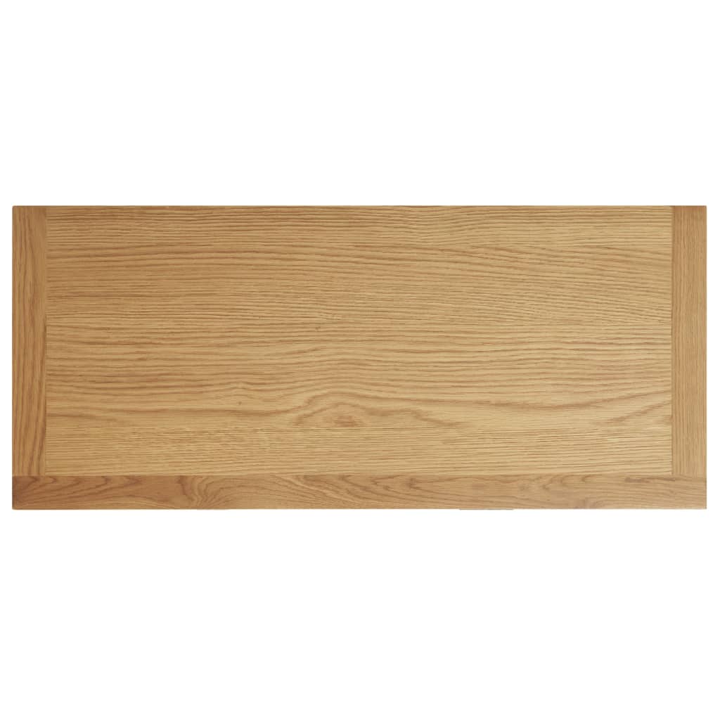 Kommode 80X35X75 Cm Massivt Egetræ