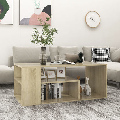 Sofabord 100X50X40 Cm Konstrueret Træ Egetræsfarve