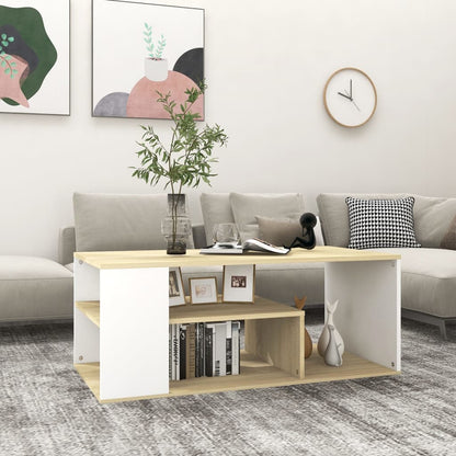 Sofabord 100X50X40 Cm Konstrueret Træ Egetræsfarve