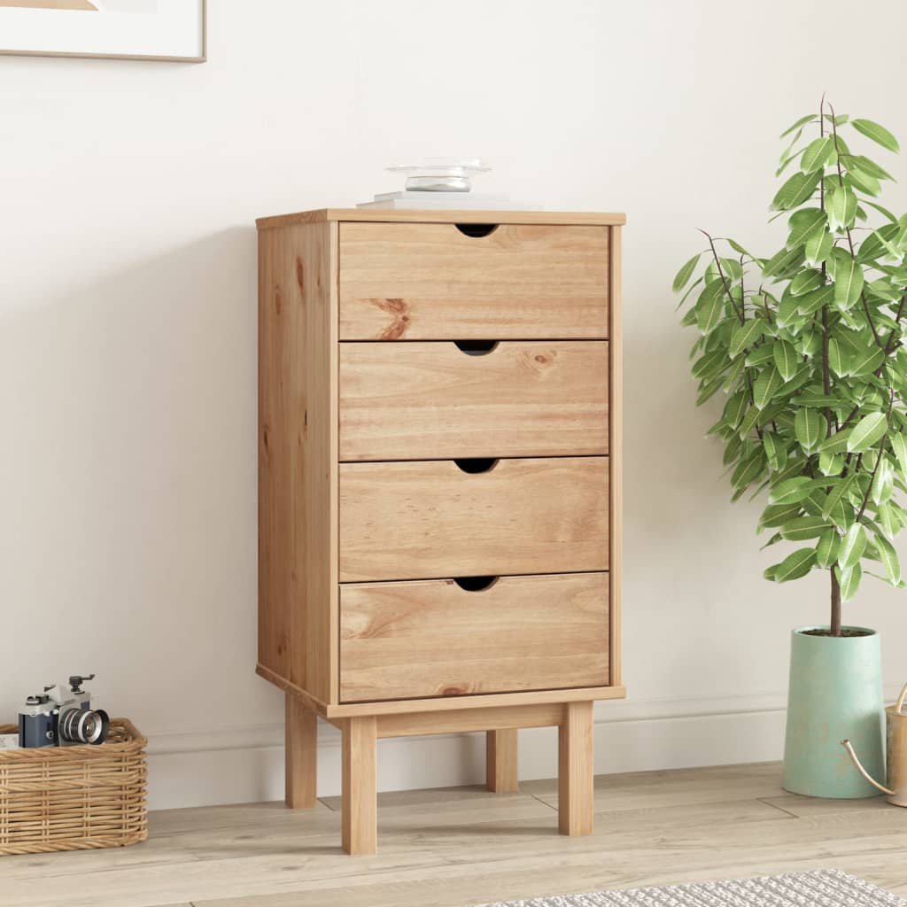 Kommode Otta 45X39X90 Cm Massivt Fyrretræ