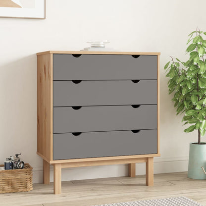 Kommode Otta 76,5X39,5X90 Cm Massivt Fyrretræ
