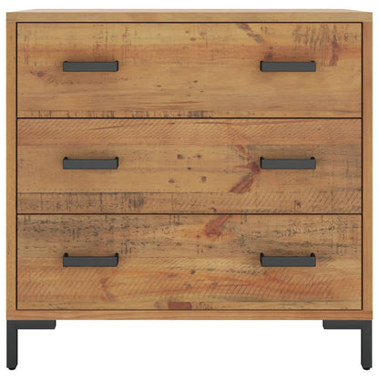 Kommode 75X35X70 Cm Massivt Fyrretræ