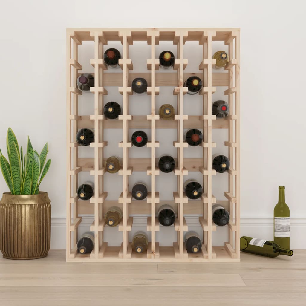 Vinreol 70X33X94 Cm Massivt Fyrretræ