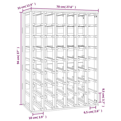 Vinreol 70X33X94 Cm Massivt Fyrretræ