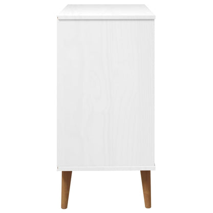 Kommode Molde 80X40X80 Cm Massivt Fyrretræ