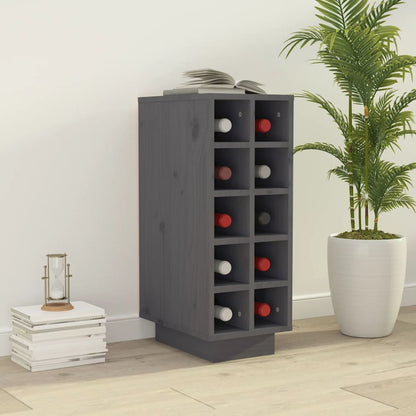 Vinskab 23X34X61 Cm Massivt Fyrretræ