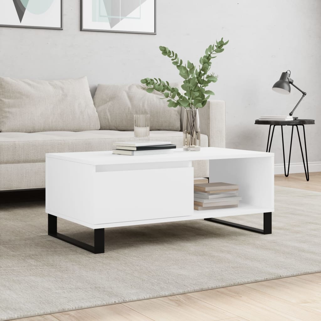 Sofabord 90X50X36,5 Cm Konstrueret Træ Gammeldags Træ