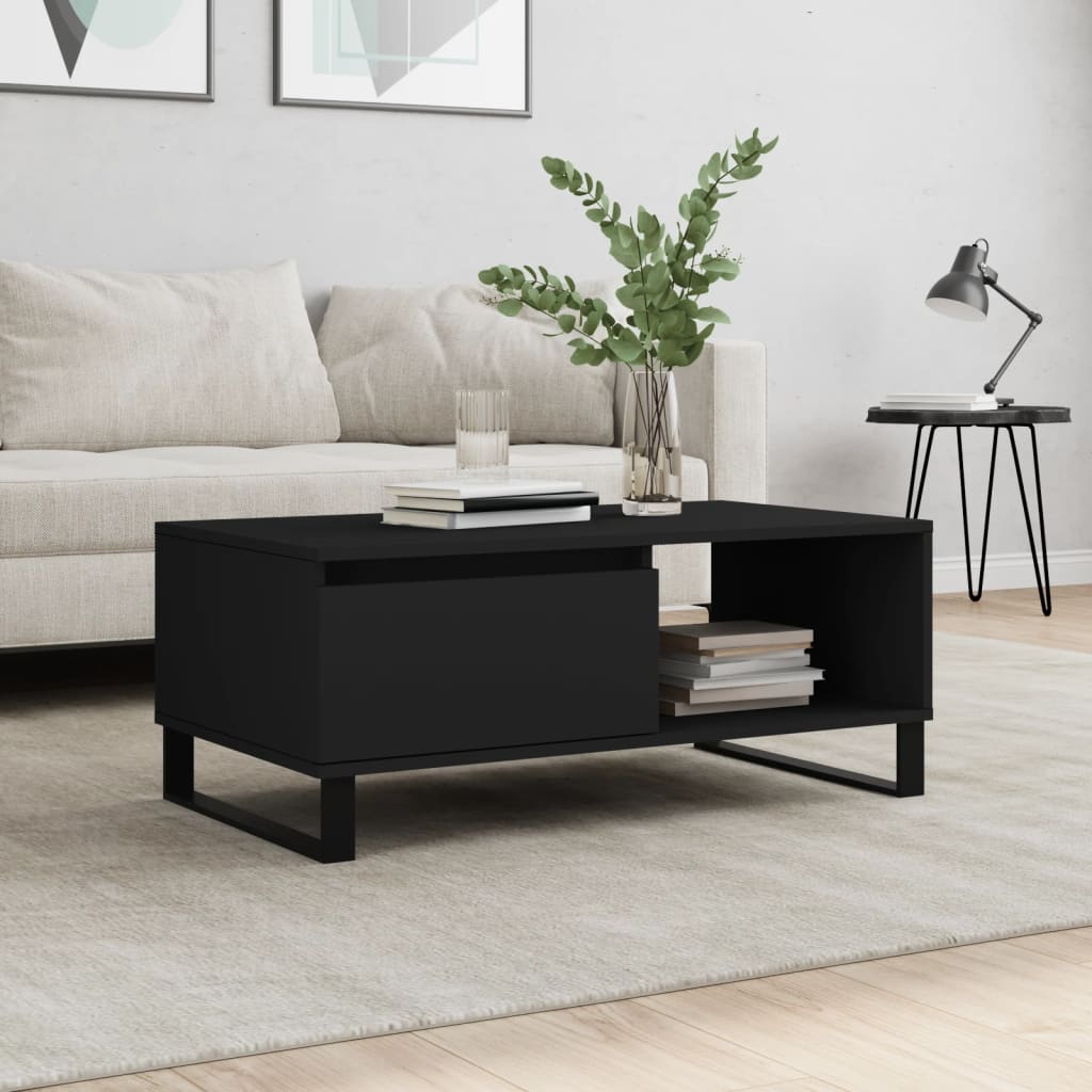 Sofabord 90X50X36,5 Cm Konstrueret Træ Gammeldags Træ