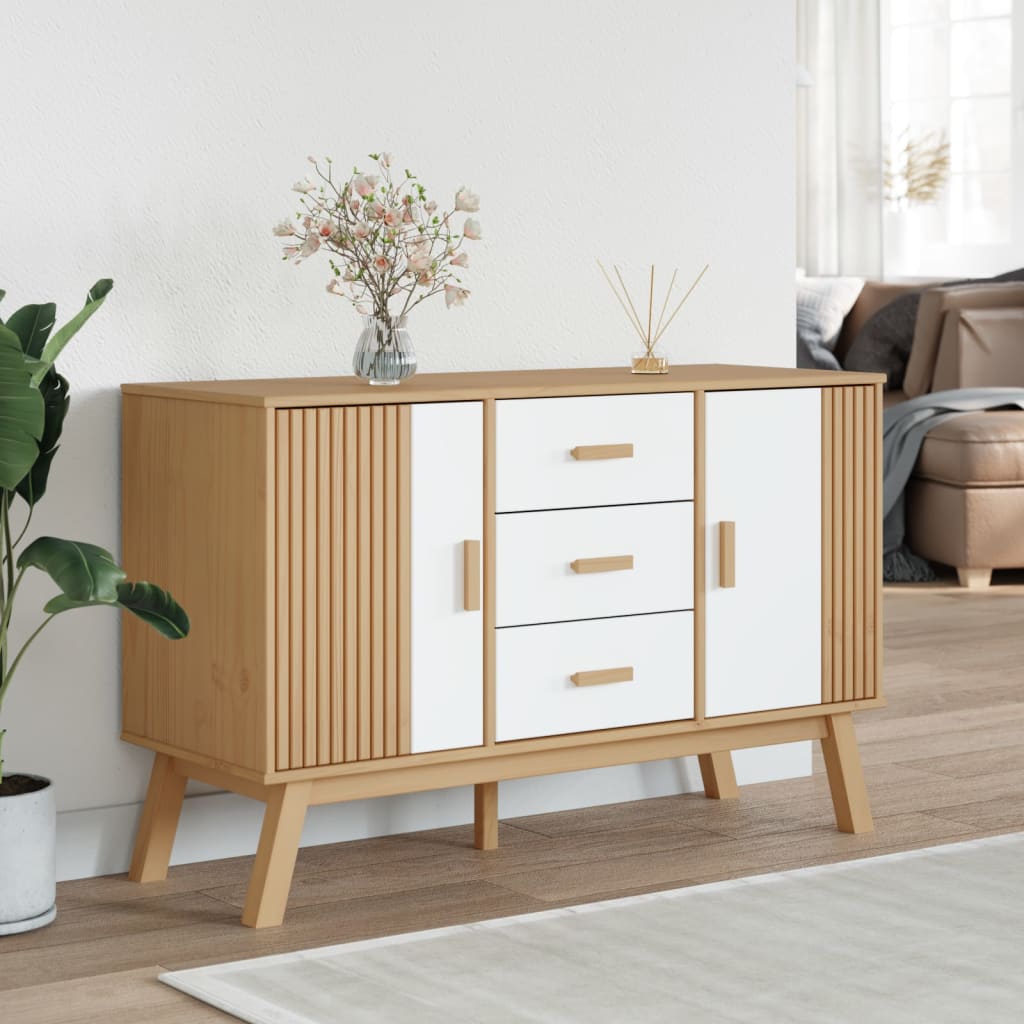 Skænk Olden 114X43X73,5 Cm Massivt Fyrretræ