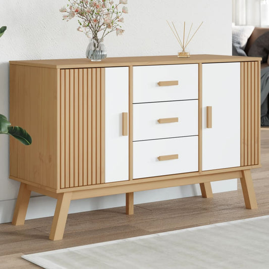 Skænk Olden 114X43X73,5 Cm Massivt Fyrretræ