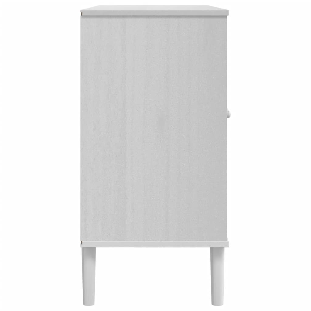 Skænk Senja 112X40X80 Cm Rattan-Look Massivt Fyrretræ