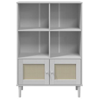 Skænk Senja 90X35X130 Rattanlook Massivt Fyrretræ