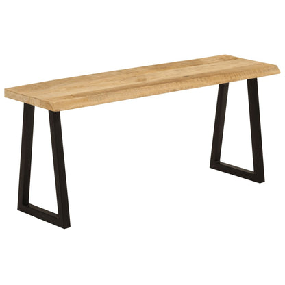 Bænk Med Naturlig Kant 105 Cm