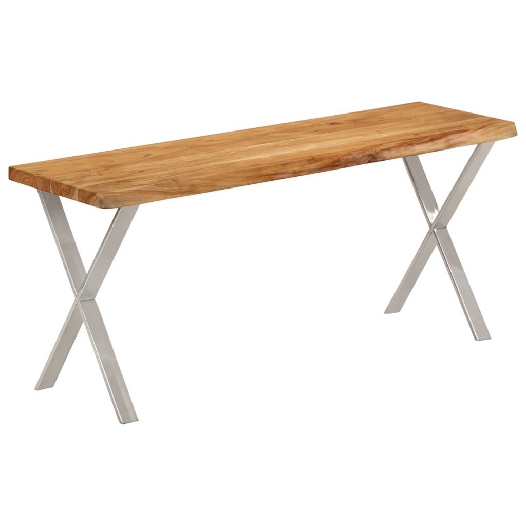 Bænk Med Naturlig Kant 105 Cm