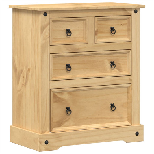 Kommode Corona 80X43X91 Cm Massivt Fyrretræ