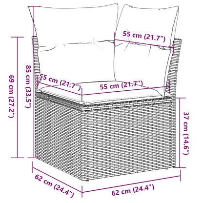 Loungesæt Til Haven 11 Dele Med Hynder Polyrattan