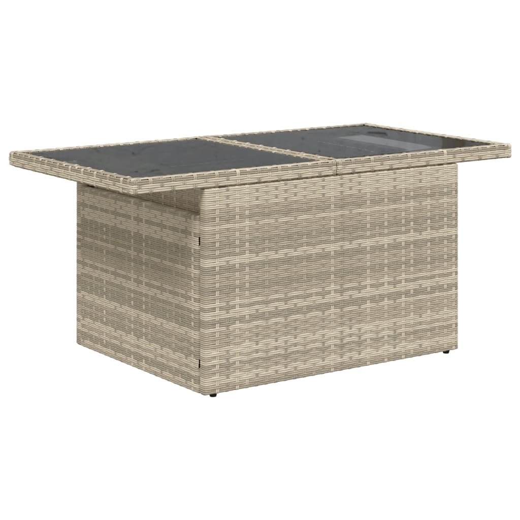 Loungesæt Til Haven 11 Dele Med Hynder Polyrattan Grå