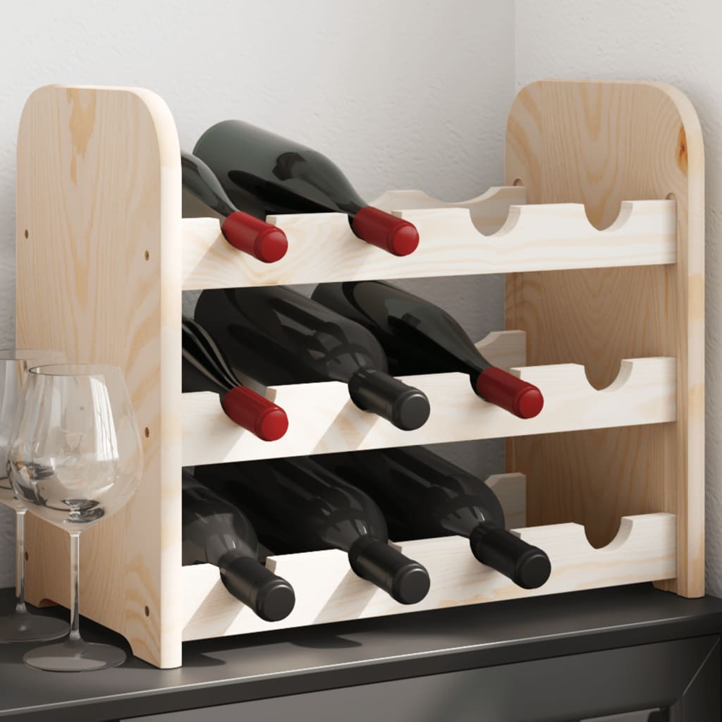 Vinreol 67,5X25X87 Cm Massivt Fyrretræ