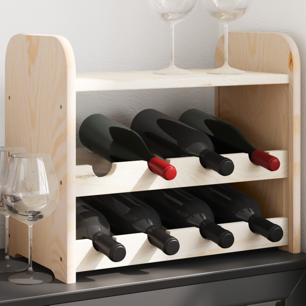 Vinreol 67,5X25X87 Cm Massivt Fyrretræ
