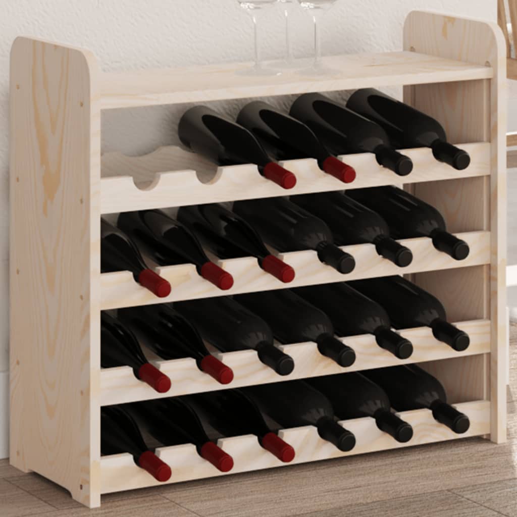 Vinreol 67,5X25X87 Cm Massivt Fyrretræ