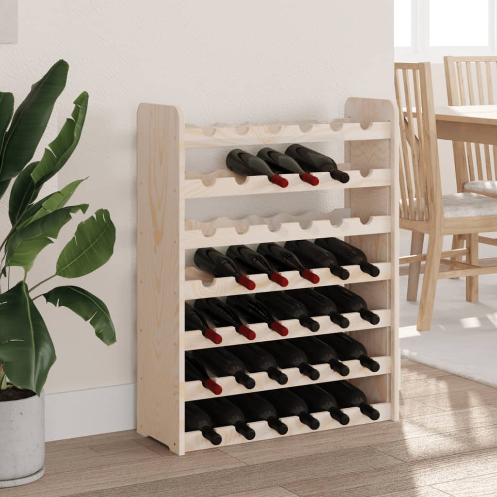 Vinreol 67,5X25X87 Cm Massivt Fyrretræ