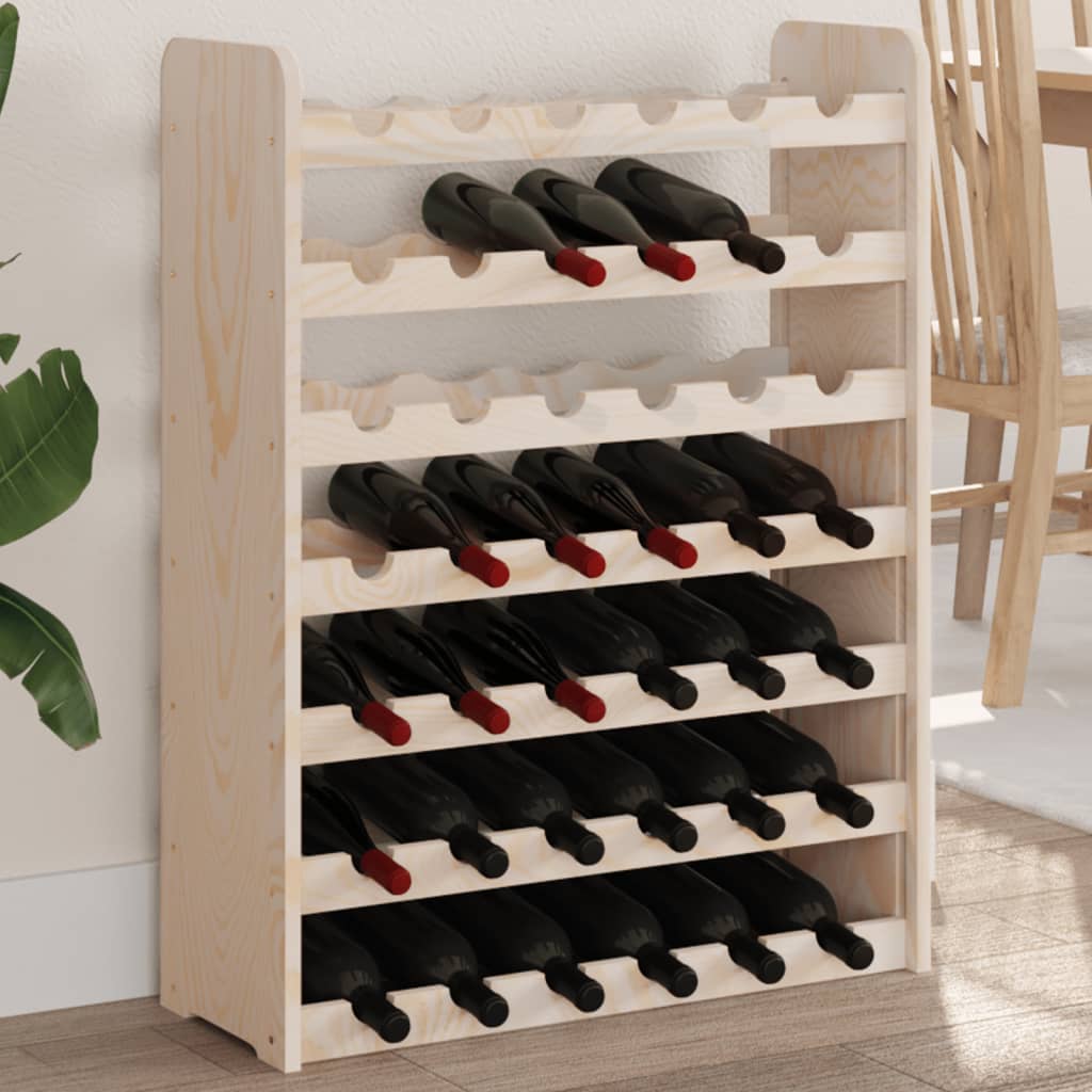 Vinreol 67,5X25X87 Cm Massivt Fyrretræ