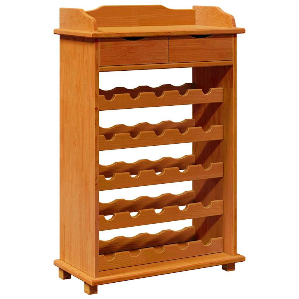 Vinfad Brun 58 X 28 X 90 Cm Massiv Fyrretræ