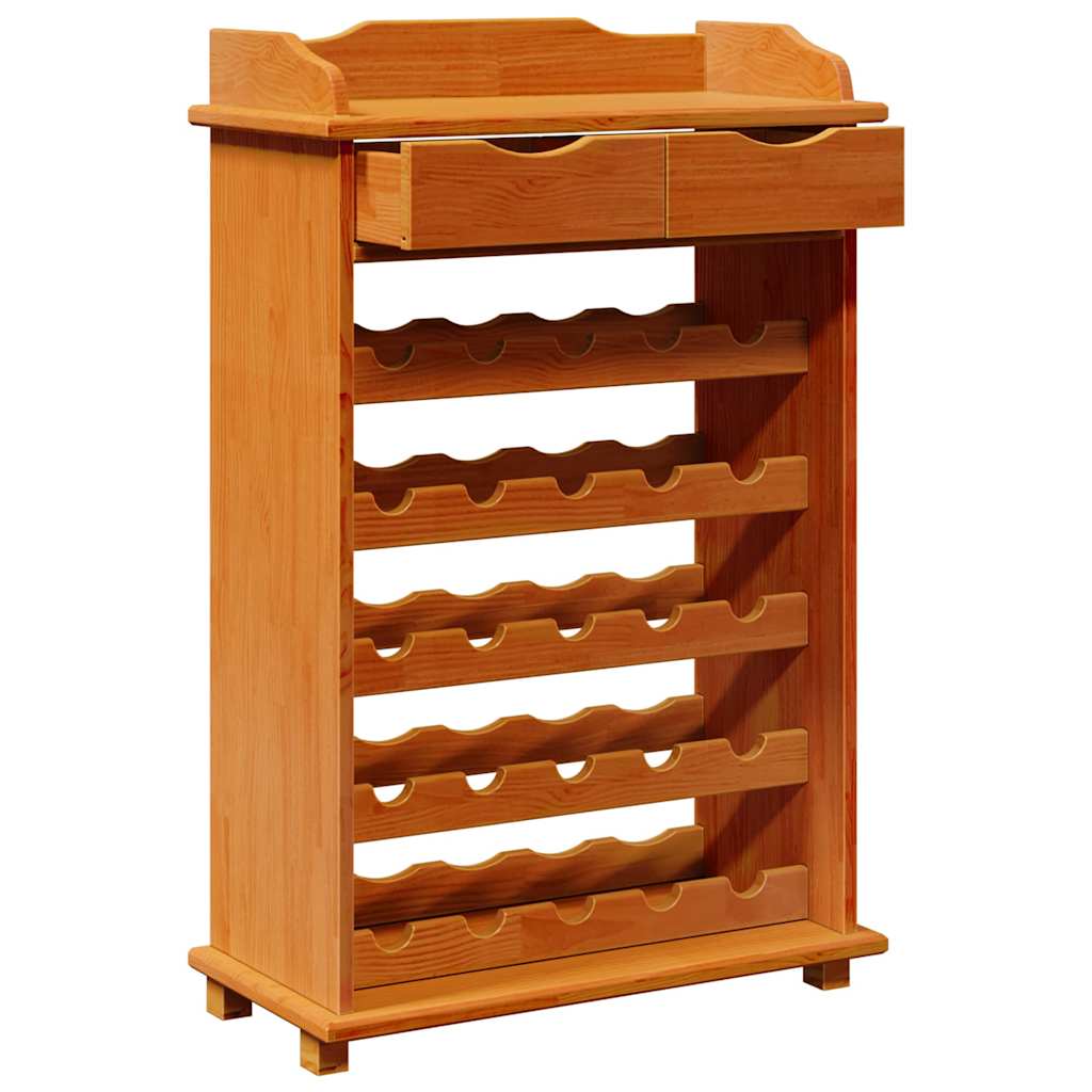 Vinfad Brun 58 X 28 X 90 Cm Massiv Fyrretræ